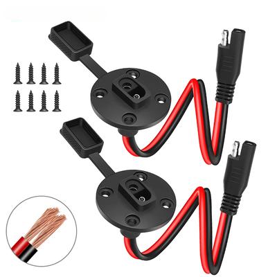 12AWG SAE Quick Connector Harness Водонепроницаемый SAE Удлинитель Адаптер Боковая Стенка Порт для Зарядного Устройства Солнечной Панели