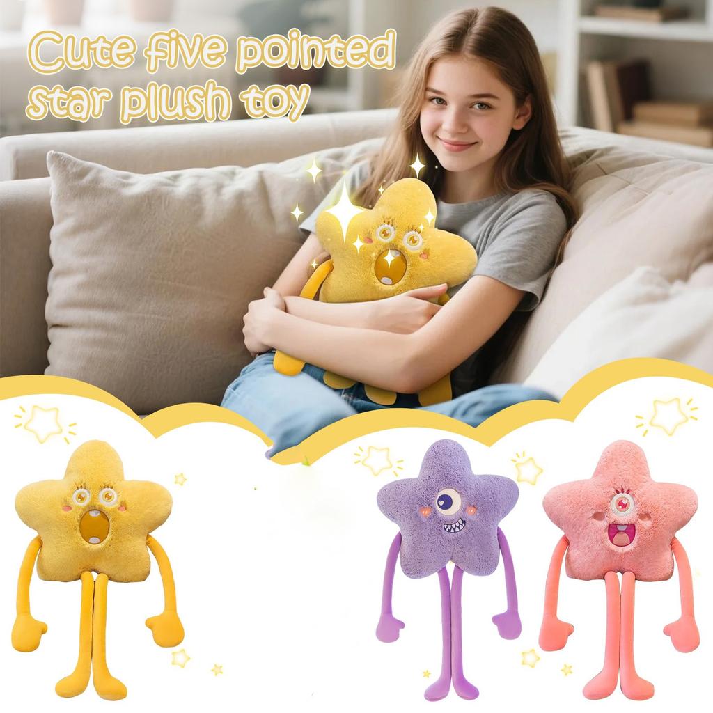 The Cute And Creative Star-Shaped Long-Legged Pillow Adds More Color To Your Life