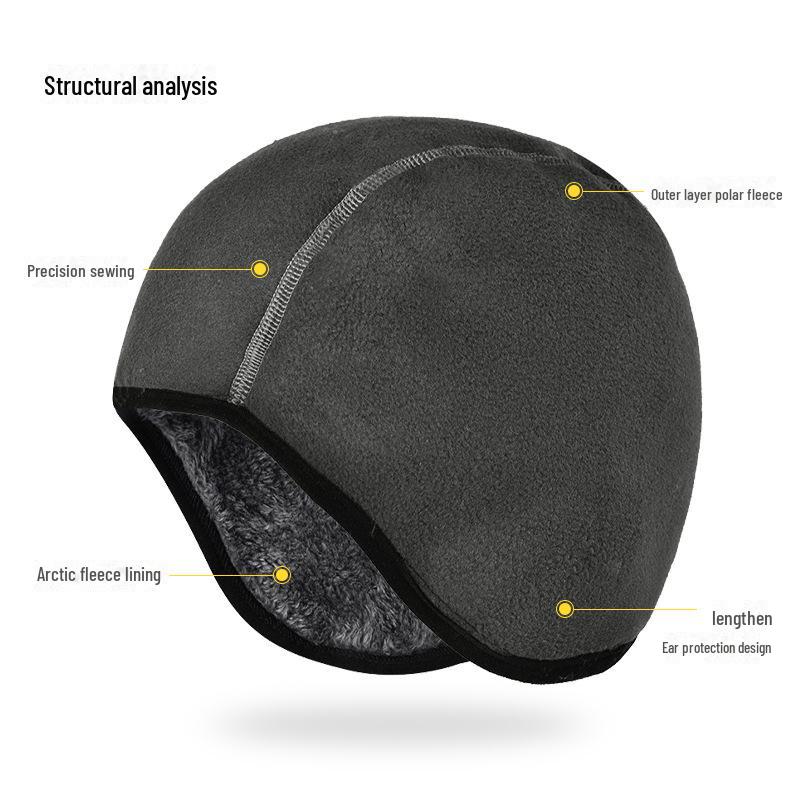 Мужская зимняя флисовая шапка для велоспорта с ветрозащитными наушниками для катания на лыжах и альпинизма.