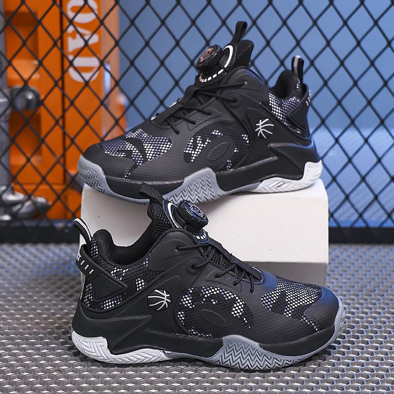 31-40 Подростковые Противоскользящие и Износостойкие Большого Размера Удобные и Модные Баскетбольные Кроссовки с Высоким Верхом из Сетки Спортивная Обувь
