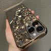 Luxury Hollowed-out Electroplated Mirror Case for iPhone 15 14 13 12 11 Pro Max Fall Protection Cases