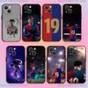 №19 Футбол L-Ламин Y-Ямаль Чехол для телефона Для iPhone 16,15,14,13,12,11,Pro,XS,Max,XR,Plus,E,SE4,Mini Черный Мягкий чехол