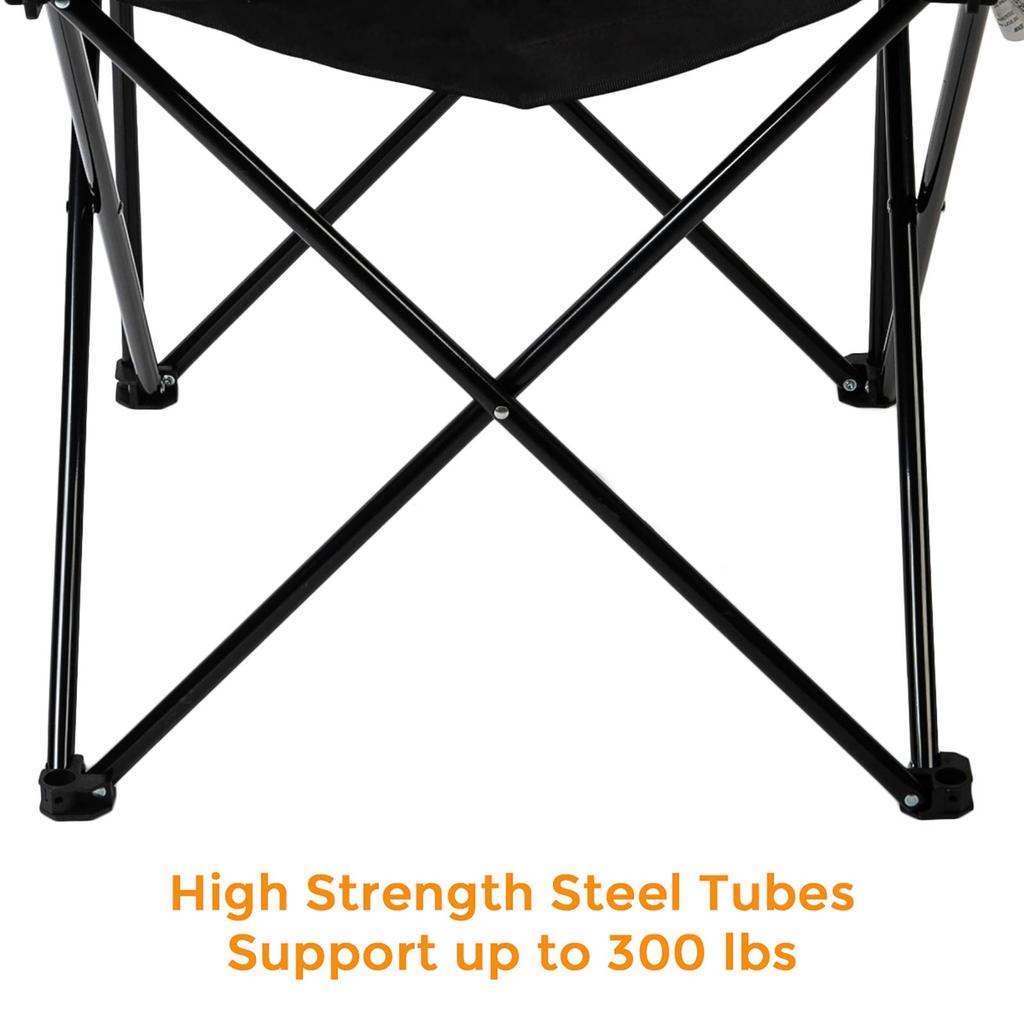 Складной мягкий квадроцикл для кемпинга Pacific Pass в Японии, вмещает груз, черный [подлинный импортный] стул, подлокотники/карман для холодильника/напиток