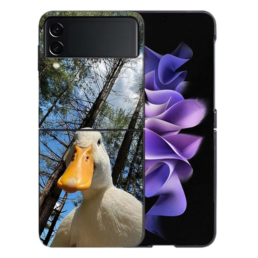 Yellow Duck Phone Case For Samsung Z Flip 6 7 5G Galaxy Z Flip 5 4 3 5G Cases Shockproof Hard Cover TPU