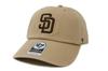 Кепка 47 Brand Seven Cap 47 CLEAN UP MLB Сан-Диего Падрес ХАКИ (Сорок Брендов)