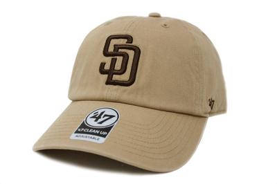 Кепка 47 Brand Seven Cap 47 CLEAN UP MLB Сан-Диего Падрес ХАКИ (Сорок Брендов)