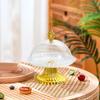 Cake Display Stand Holder with Dome Lid Nuts Tray Covered Serving Platter for Dessert Cookies
