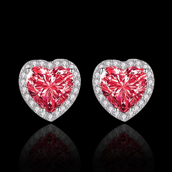 1 пара блестящих изысканных сережек в форме сердца для вечеринки