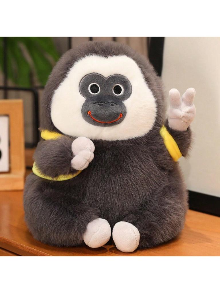 Милая обезьянка, плюшевая игрушка, кукла, держащая цветок лотоса, забавное животное для домашнего декора, мягкая хлопковая игрушка, подарки на день рождения