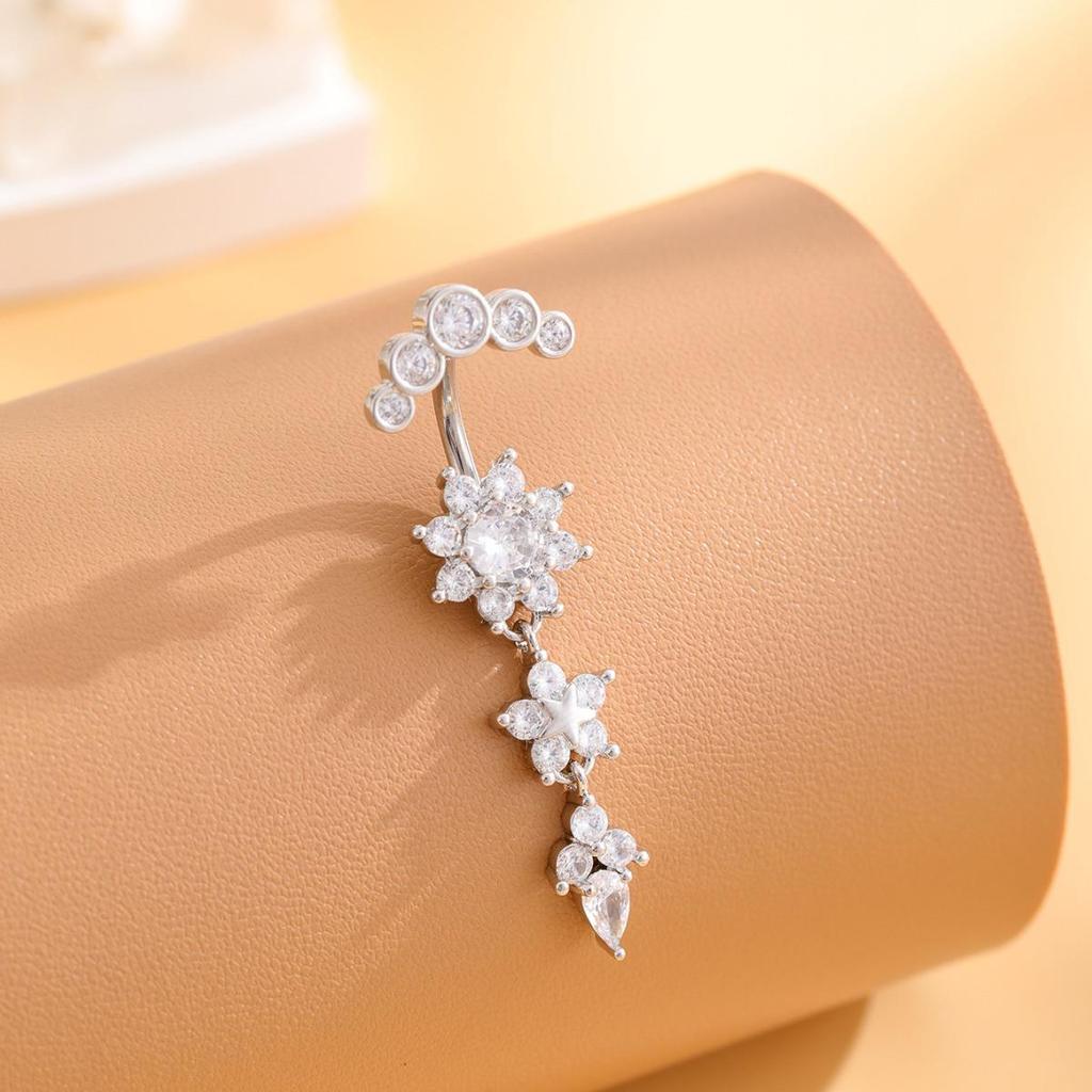 23 Циркониевое кольцо для пирсинга пупка - Украшения для пирсинга тела