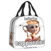 Custom Ballerina Capuchina Italian Brainrot Tung Tung Tung Sahur Lunch Bag Women Thermal Cooler Insulated Lunch Box for Student
