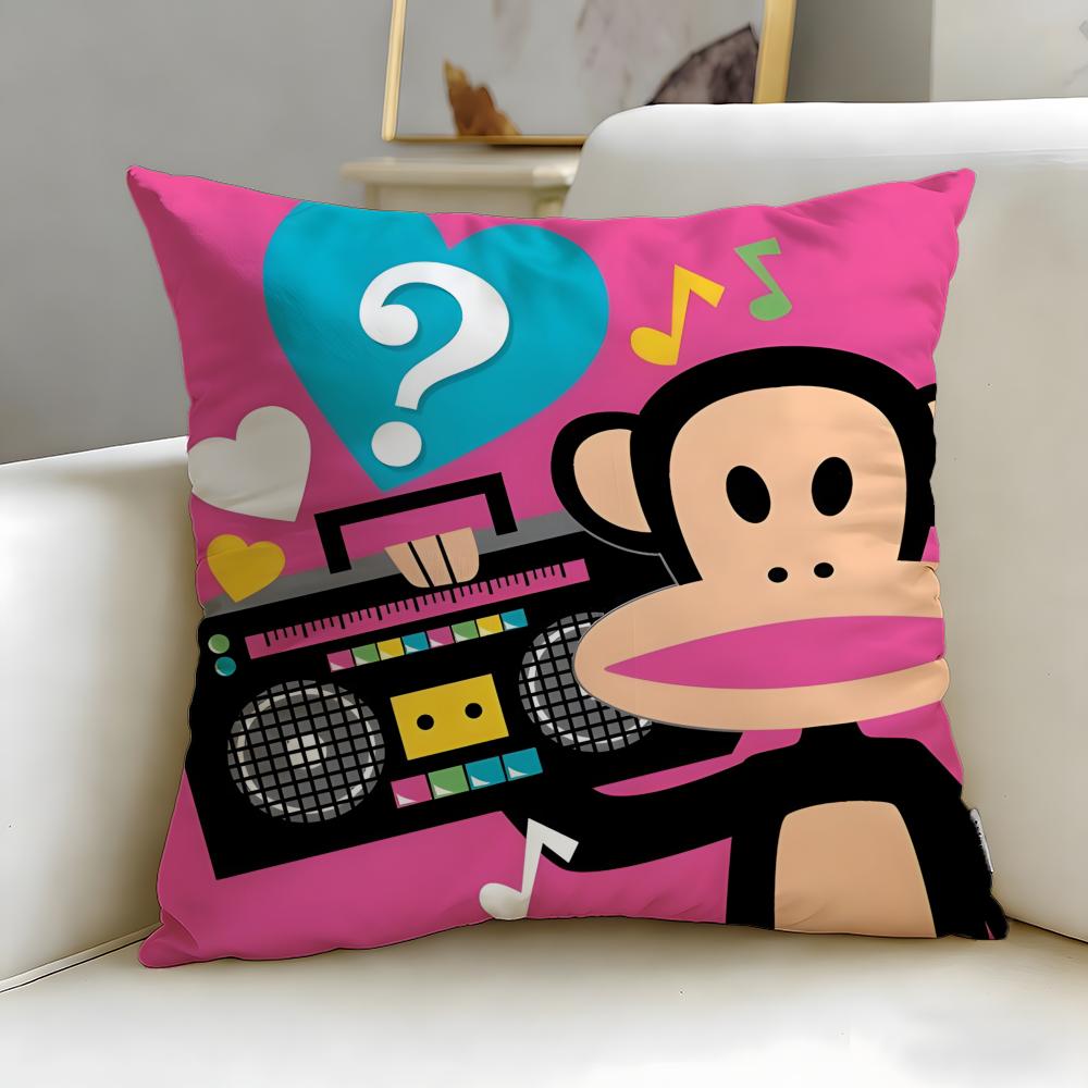 classic brand Paul Frank Cushion Cover Soft EasyWash Pillow Case Versatile for Couch Bed Travel and Office