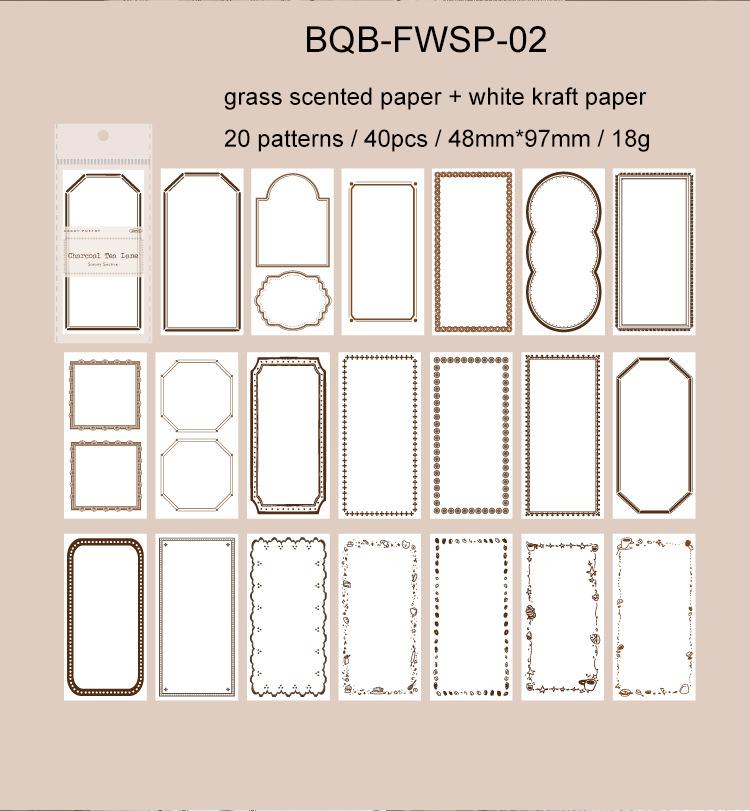 JIANWU Wind Chromatography Series Vintage Border Landscape Material Collage Memo Pad Creative DIY Junk Journal Stationery