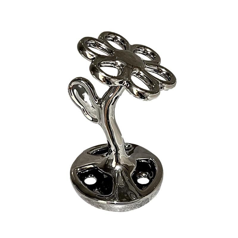 Керамическая подставка для зубных щеток в форме цветка, держатель для хранения в ванной комнате, настольная подставка для хранения кистей для макияжа, принадлежности для ванной комнаты