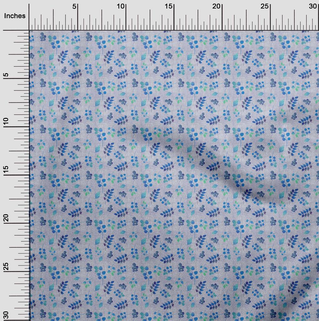 oneOone Cotton Flex Medium Blue Fabric Autumn Diy Clothing Quilting Fabric Print Fabric By Yard 40 Inch