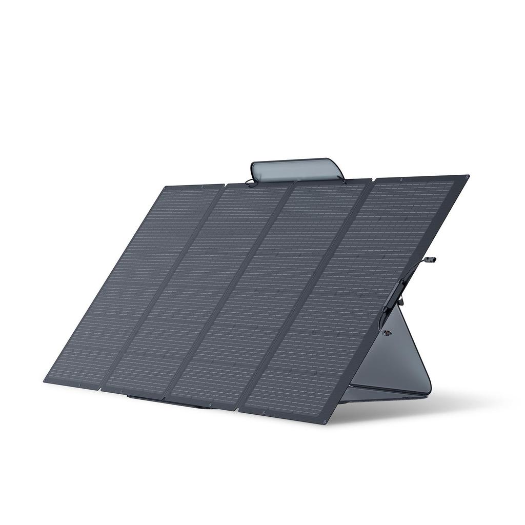 EF EcoFlow 400W Lightweight Portable Solar Panel, Bifacial Design Up To 25% Conversion Efficiency, N-Type Solar Cell, with Adjustable Kickstand