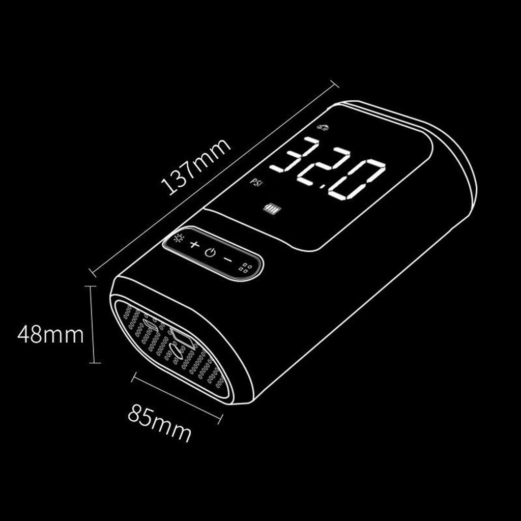 Portable Cordless Air Compressor USB Rechargeable Car Tire Inflator Power Bank Air Pump 150PSI with