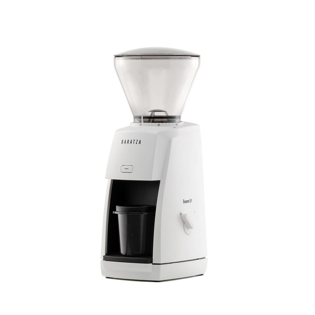 Encore ESP Electric Coffee Coffee Grinder for Home 40 Grit Easy Includes Cleaning Brush (White) Grinder, Cone-Type Use, Settings, Cleaning,