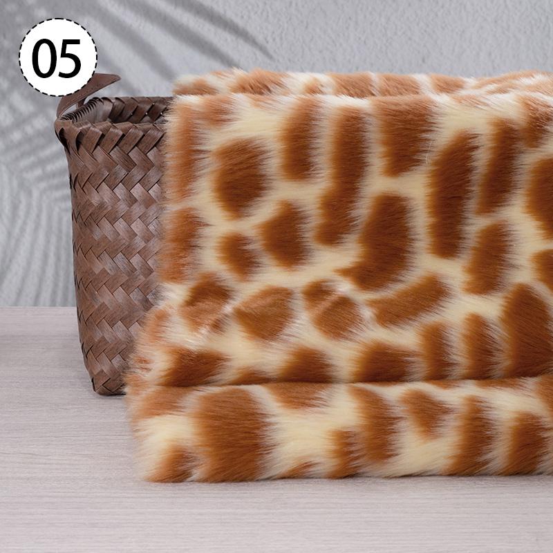 50cm Imitation Deer Spotted Plush Fabric Leopard Print Pattern Short Plush Fabric for Fur Clothing Handmade DIY Material