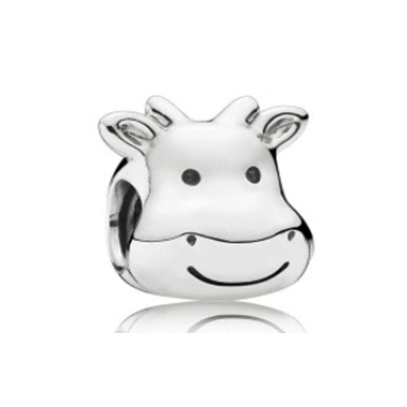 New Fine S925 Sterling Silver Bear Pig Chicken and Duck Charm DIY Bead Dangle Pendant Fit Original Bracelet Women Jewelry