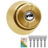 MIWA (Miwa Lock) PR Cylinder Lock LAMA DA LA13, 5 Dimple Keys, Entry Door Key Replacement, 29-41mm Door Thickness, Gold (BS Color), Replacement Instru