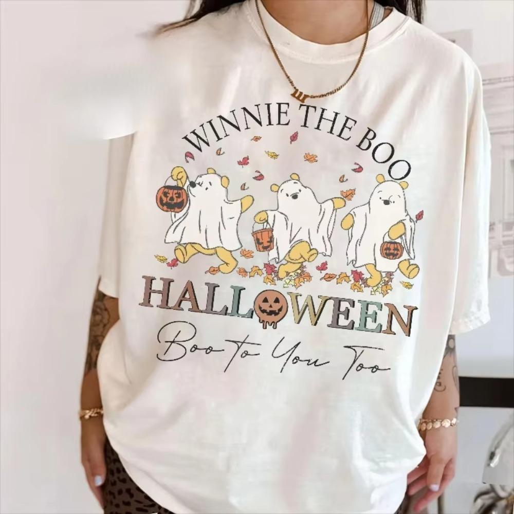 Retro Winnie The Pooh Halloween Shirt Pooh and Friends Halloween Trip TShirt Not So Scary Women