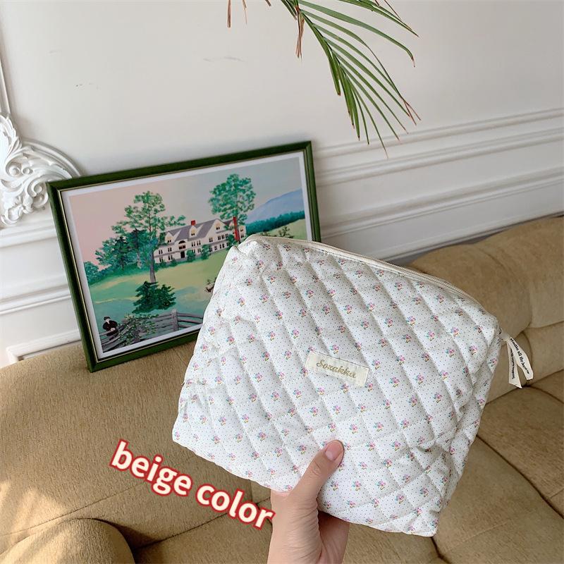 Quilting Design Women's Cosmetic Bag Female Makeup Cases Storage Bags Large Capacity Female Clutch Purse Handbags Girls Wallet