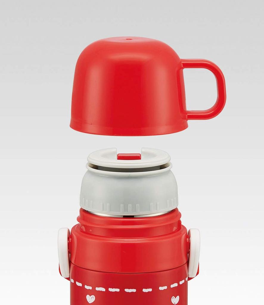 Skater 2WAY Stainless Steel Water Bottle with Cup Hello Kitty Cookie Sanrio 430ml SKDC4 Children's