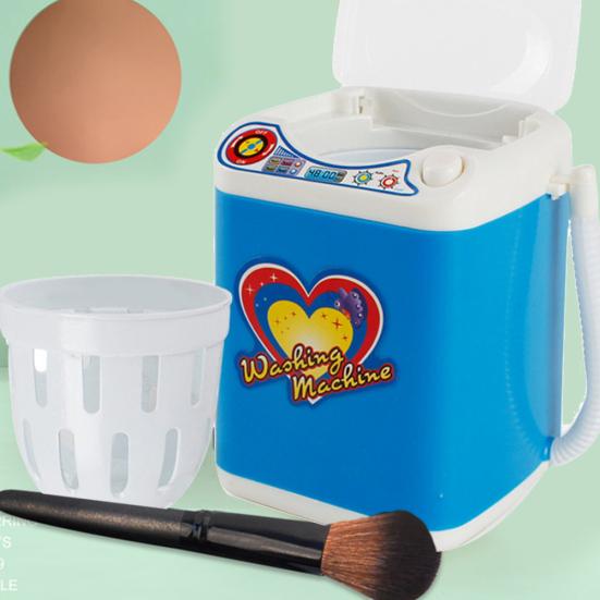 Мини Электрическая Стиральная Машина Игрушка Очистка Кистей для Макияжа Дегидратация Сушка