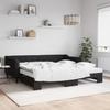 VidaXL Daybed with Trundle and Mattress Black 100x200 Cm Fabric 3197451