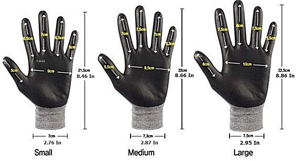 3M Рабочие перчатки с нитриловым пенополиуретановым покрытием, 3D комфорт, стрейч, умные, облегающие, сенсорные, моющиеся, тонкие, 10 пар (Маленький, желтый)