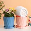 Pots for Indoor Plants Resin Plastic Succulent Flower Pot with Bottom Bracket