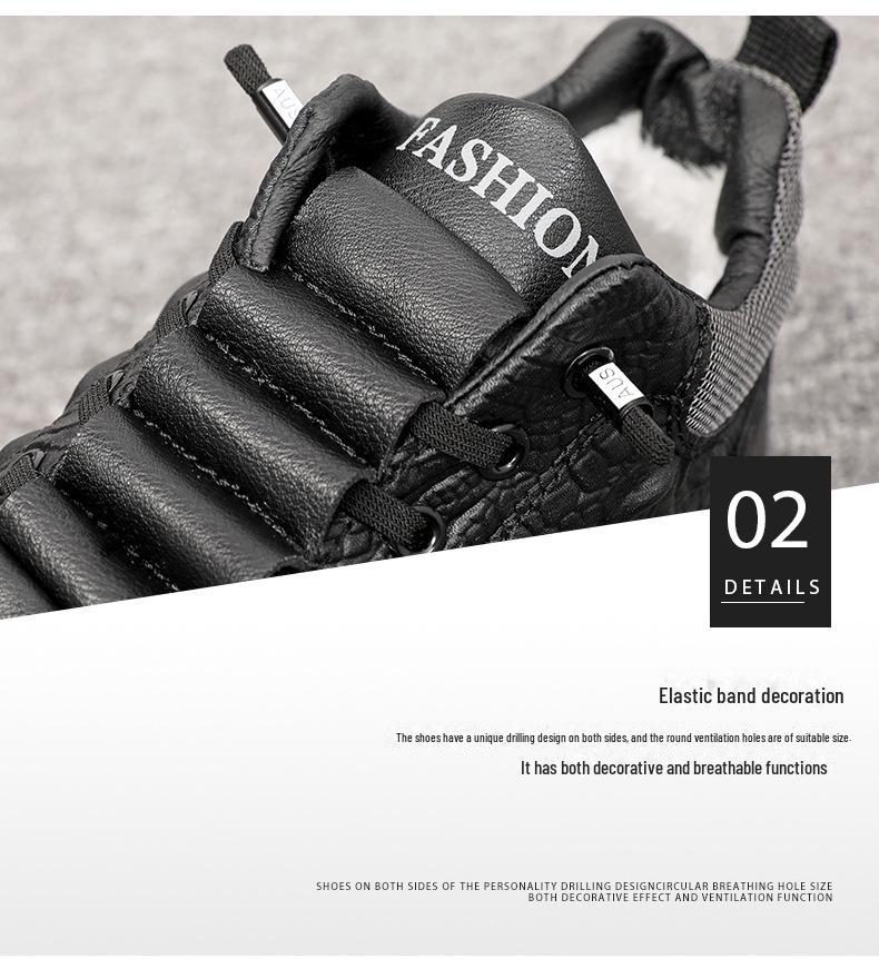 Мужские большие зимние хлопковые ботинки с крокодиловым узором и бархатной подкладкой