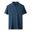 Summer High-Elastic Men'S Short-Sleeved Polo Shirt Printed Casual Loose Thin Breathable Undershirt