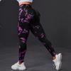 Tie Dye Sports And Fitness Pants For Women, High Waisted Peach Lifting Buttocks, Seamless Printed Running Yoga Pants, Shaping Pants For Women