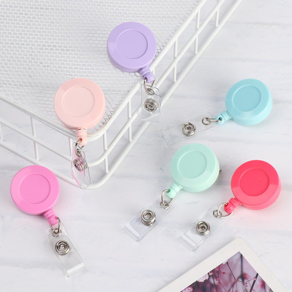 1pc High Quality Office Supplies Retractable Key Ring Lanyards Badge Holder Nurse ID Name Card