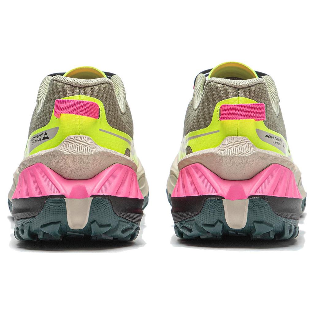 Новые кроссовки для трейлраннинга LiNing с амортизацией, противоскользящие и износостойкие, с низким верхом, женские, зеленые/желтые ARNT004-6