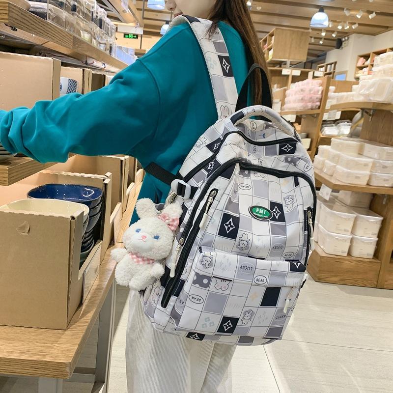 Japanese School Bag Female College Student Cute Graffiti Backpack Fashion Computer Bag Junior High School Student Travel Backpack Tide
