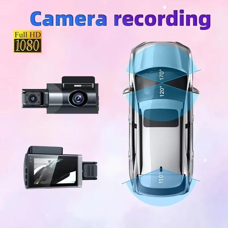 Новая автомобильная камера с датчиком движения Black Box Dash HD 1080P Cam Dashcam G-Sesor 360 ° Lens Rotation DVR 3 дюйма с WiFi Night Vision