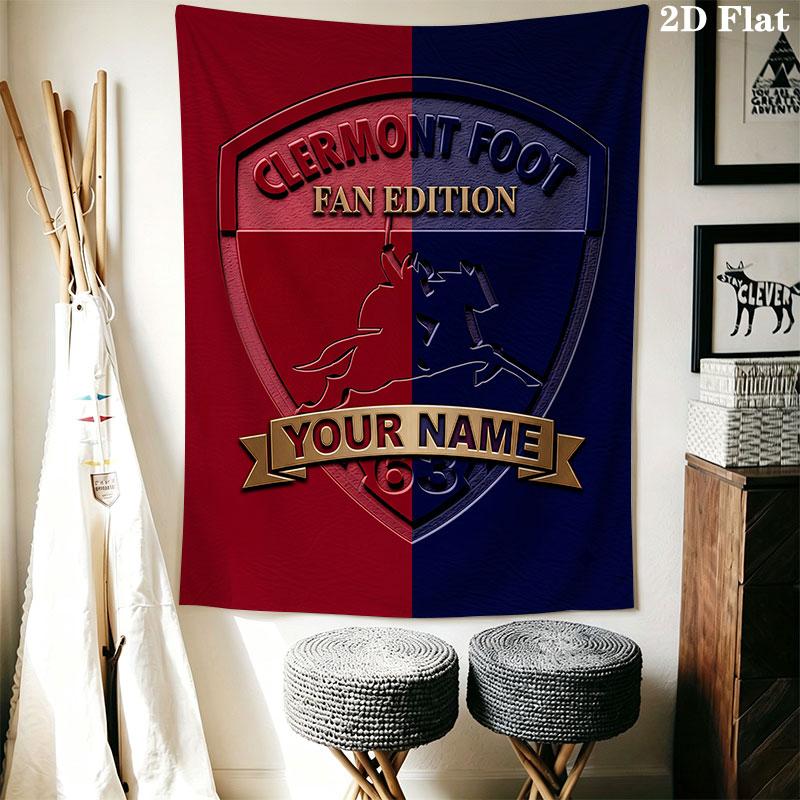 Custom Clermont Foot Wall Hanging Printed Fabric Blanket Decorative Tapestries for Bedroom Living Room Home Decor