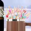 200PCS Fancy Cocktail Toothpicks for Appetizers Picks, Cocktail Picks, Bamboo Cocktail Skewers Wedding Party Toothpicks, Food Picks for Appetizers