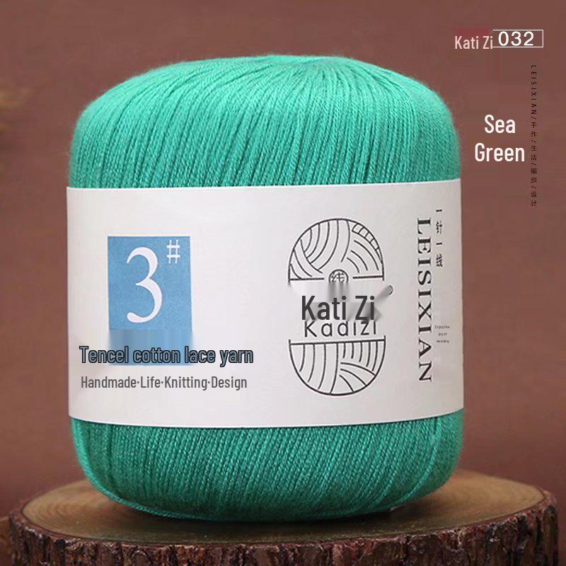 Мерсеризованная хлопковая кружевная пряжа №. 3: Вязание крючком своими руками для детей - Весенне-летний свитер и пальто - Бесплатная доставка