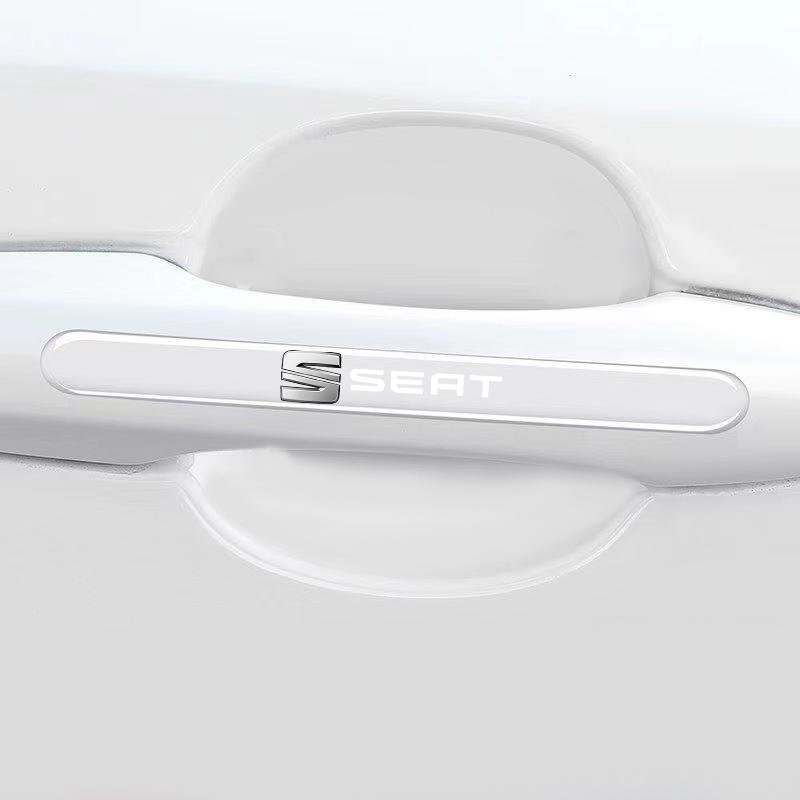 4PCS Transparent Car Door Anti-collision Protector Bumper Strip Sticker for SEAT Leon FR 5 6 MII Altea 5F Ibiza Toledo Cordoba Alhambra MK3