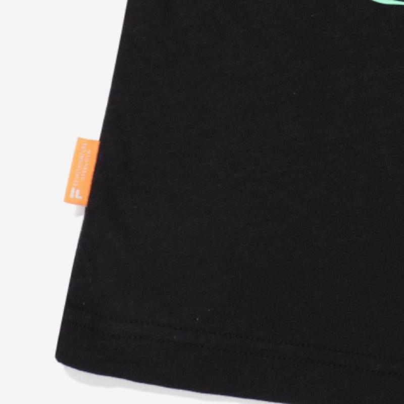 [fila Kids] Camping Graphic Emoji T shirT  Fk2rsf2204x Blk  q0zFk2rsf2204xBlk