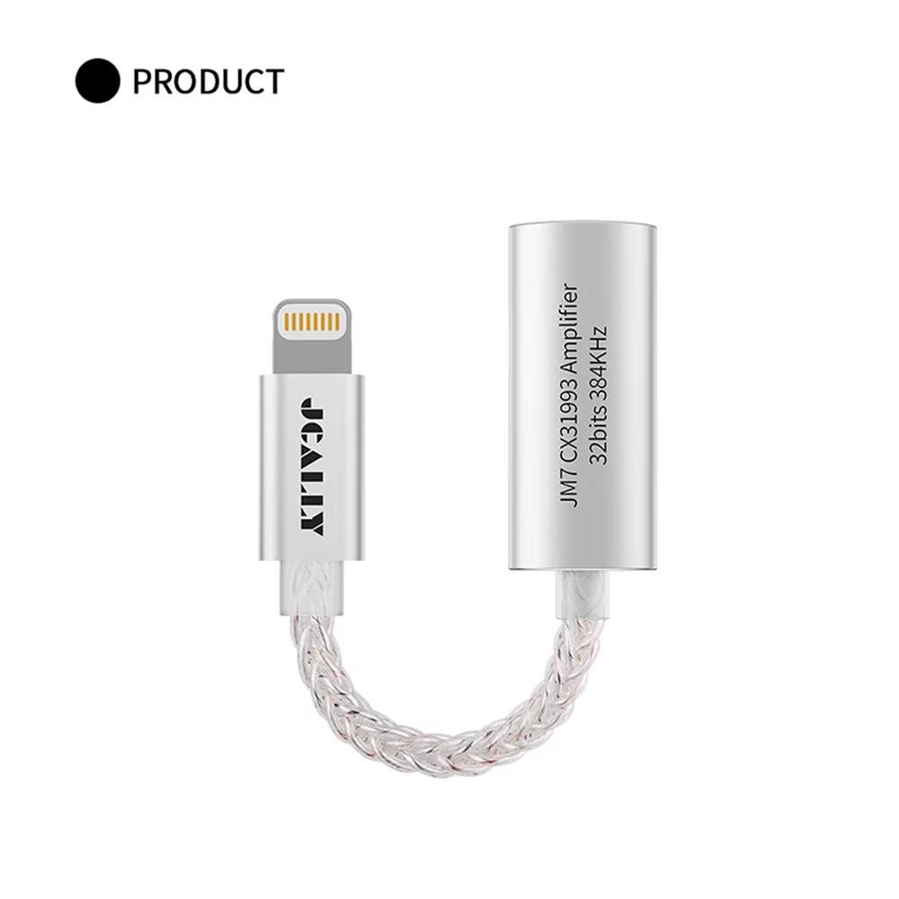 JCALLY JM7 USB Type-C/Lightning на 3,5 мм Цифровой Аудио Кабель ЦАП CX31993 Для Android/Apple Адаптер Декодер Усилитель 32 бит/384 кГцХороший продукт