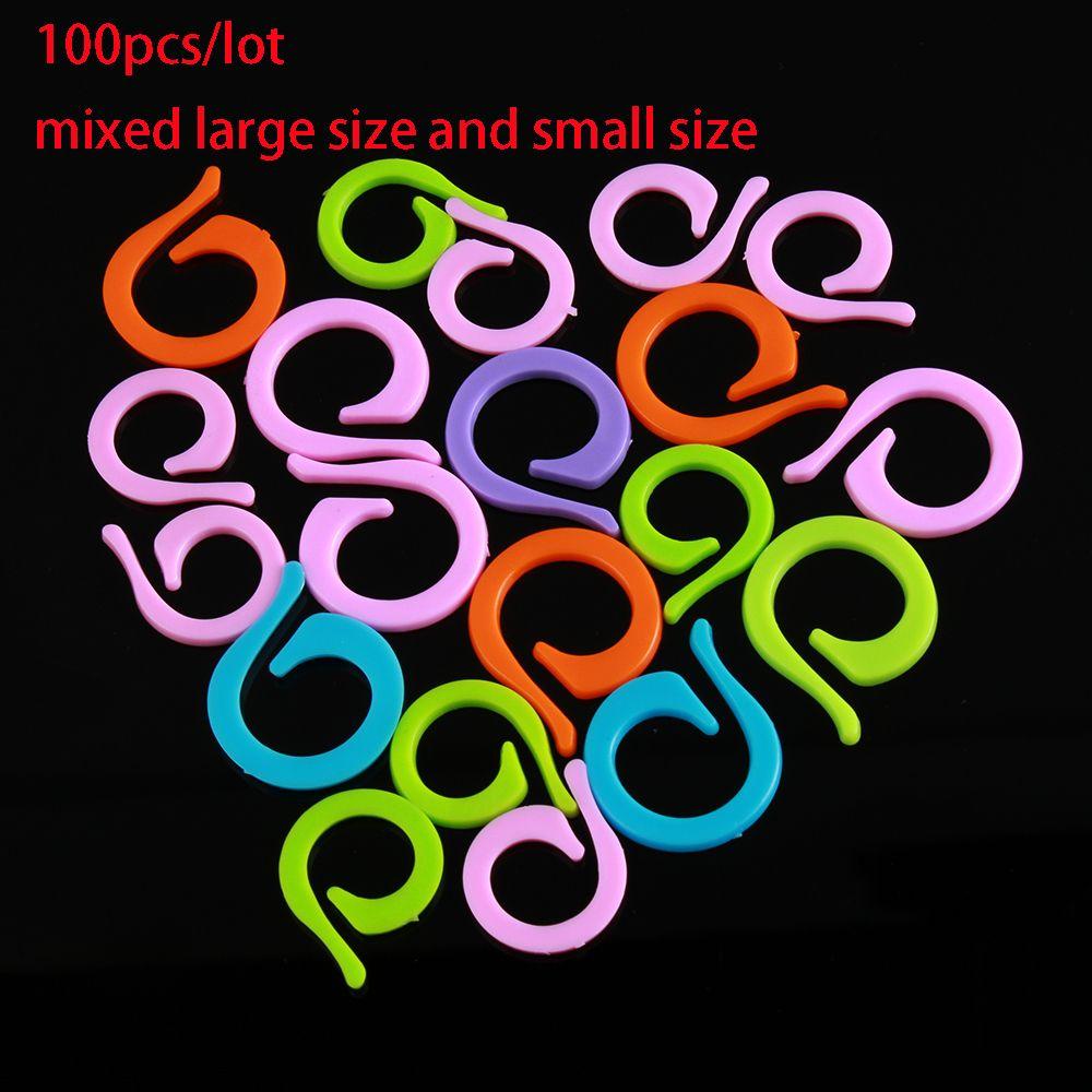 Craft Plastic Sewing Accessory Counting Ring Knitting Tool Locking Stitch Markers Mark Circle