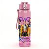 1PC Bright Color Girl Party Squad Print 750ml Color Plastic Sports Water Bottle Leakproof Flip Straw Lid Suitable for Sports Office Home Use