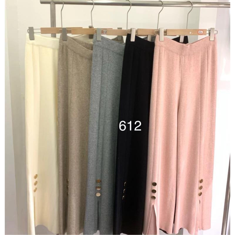 Женские осенне-зимние повседневные прямые трикотажные брюки открытого кроя