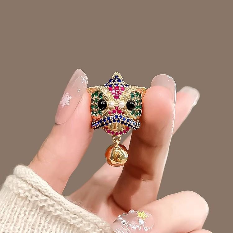 Брошь «Львиный колокольчик»: Унисекс ретро-булавка для корсажа с пряжкой для воротника в национальном стиле