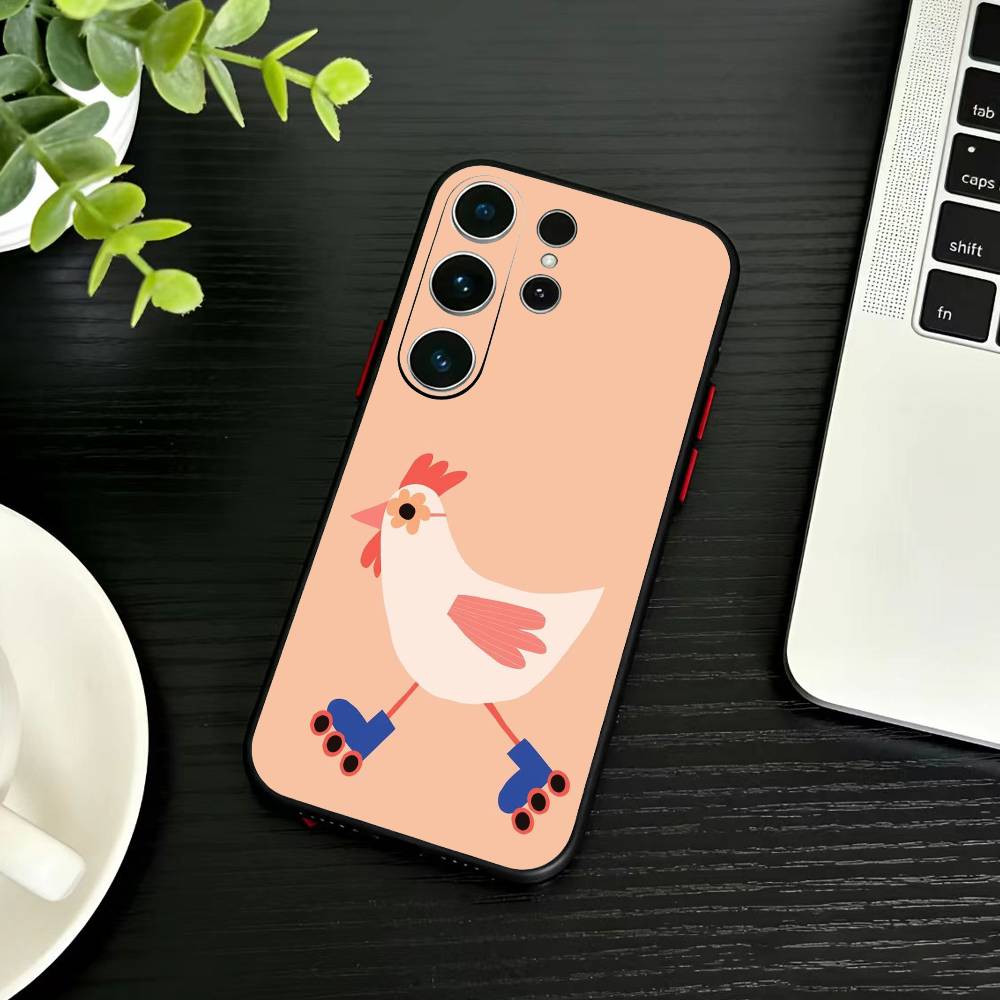 Милый Забавный животные Чехол для телефона Для Samsung S26,S25,S24,S23,S22,S30,S21,Ultra,Plus,FE 5G Черный Мягкая крышка